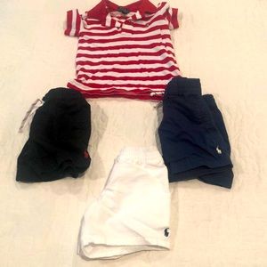 Lot of Ralph Lauren shorts and polo